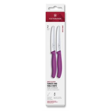 Victorinox 6.7835.2C1 Mor 2'li 11 cm Tırtıklı Domates Bıçağı
