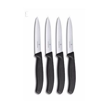 Victorinox 8 cm Düz 10 cm Tırtırlı Siyah 2'li Bıçak Seti
