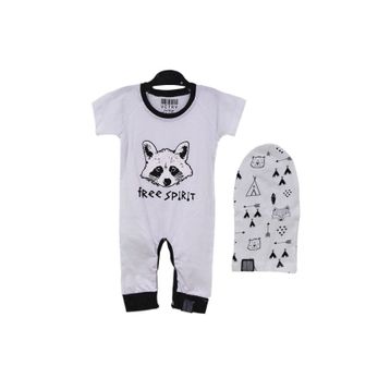 Victory 84783 Raccoon Şapkalı 3-6 Ay Siyah Bebek Tulumu