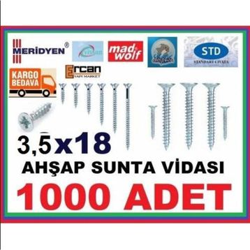 Vida 3.5x18 1000 Adet Sunta Vidası