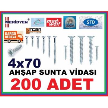Vida 4x70 200 Adet Sunta Vidası
