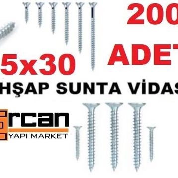 Vida 5x30 200 Adet Sunta Vidası