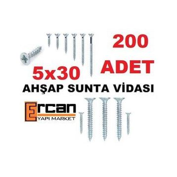 Vida 5x30 200 Adet Sunta Vidası