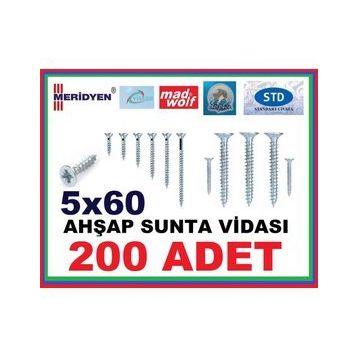 Vida 5x60 200 Adet Sunta Vidası