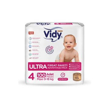 Vidy Baby Premium No:4 Maxi Bebek Bezi