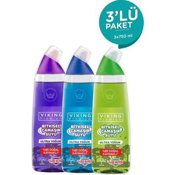 Viking Premium 750 ml Sandal Ağacı + 750 ml Misk + 750 ml Amber Çamaşır Suyu
