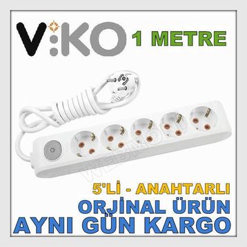 Viko 1 Metre Multi-let 5lİ Priz