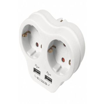 Viko 2A 2'li Topraklı ve USB Çıkışlı Fiş Priz