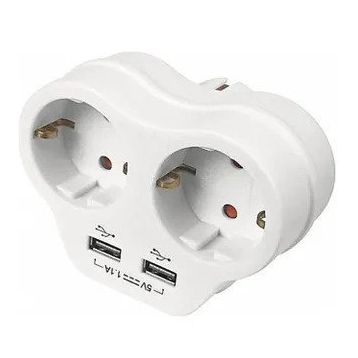 Viko 2A 2'li Topraklı ve USB Çıkışlı Fiş Priz