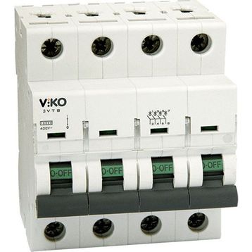 Viko 3VTB-4C40 Trifaze Nötr Kesmeli 4x40 A C Tipi 3 kA Otomatik Sigorta