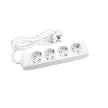 Viko 90 11 34 05 Multi-let Beyaz 5 Metre Topraklı Klemensli Çocuk Korumalı Dörtlü Priz
