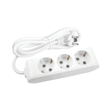 Viko 90133302 Topraklı Kablolu Çocuk Korumalı 2 mt Multi-Let Siyah Üçlü Grup Priz