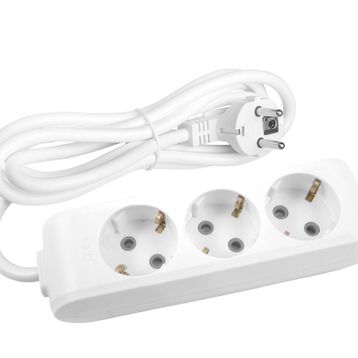 Viko 90133302 Topraklı Kablolu Çocuk Korumalı 2 mt Multi-Let Siyah Üçlü Grup Priz