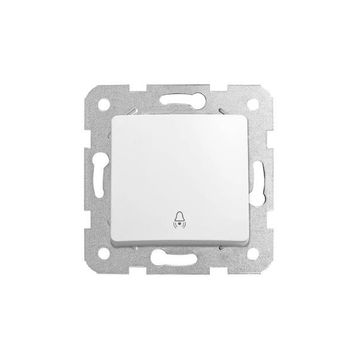 Viko 90440006 Rollina Linnera Çerçeve Hariç Düğme Kapak Mekanizmalı Beyaz Zil Anahtarı