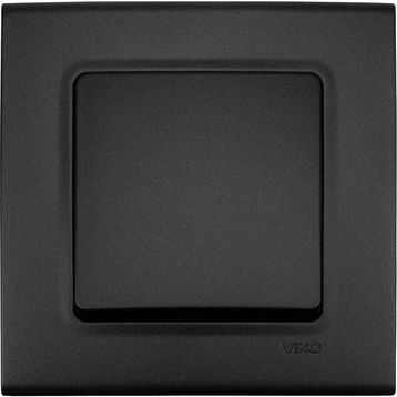 Viko 90444001 Linnera Life Gece Siyahı Tekli Çerçeveli Anahtar