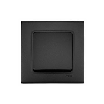 Viko 90444001 Linnera Life Gece Siyahı Tekli Çerçeveli Anahtar