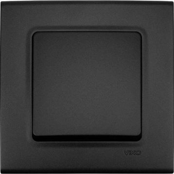 Viko 90444001 Linnera Life Gece Siyahı Tekli Çerçeveli Anahtar