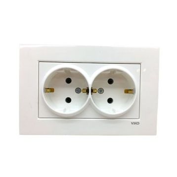 Viko 9096 7056 Karre 2'li Topraklı Priz
