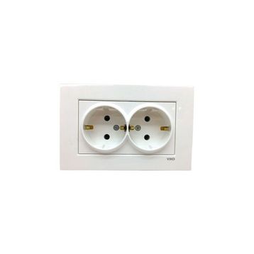 Viko 9096 7056 Karre 2'li Topraklı Priz