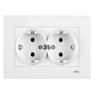 Viko 90960241 Karre İkili Beyaz Çerçeve
