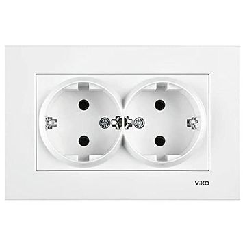 Viko 90960241 Karre İkili Beyaz Çerçeve