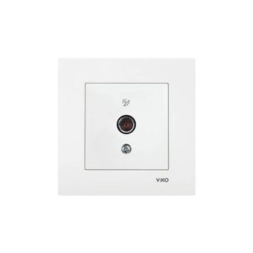 Viko 90967009 Meridian Karre F Konnektörlü Sonlu Düğme Kapak Mekanizmalı Beyaz Uydu Prizi
