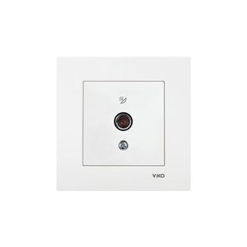 Viko 90967009 Meridian Karre F Konnektörlü Sonlu Düğme Kapak Mekanizmalı Beyaz Uydu Prizi