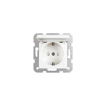 Viko 90967012 Çocuk Korumalı Mekanizma+Düğme ve Kapak Kapaklı Topraklı Priz