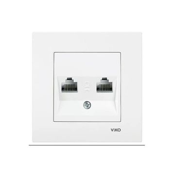 Viko 90967034 Karre Meridian Beyaz İkili Data Cat5E Prizi