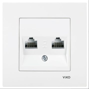 Viko 90967034 Karre Meridian Beyaz İkili Data Cat5E Prizi