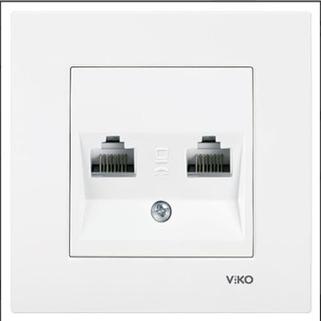 Viko 90967034 Karre Meridian Beyaz İkili Data Cat5E Prizi