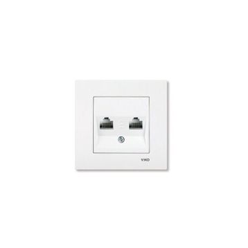 Viko 90967034 Karre Meridian Beyaz İkili Data Cat5E Prizi