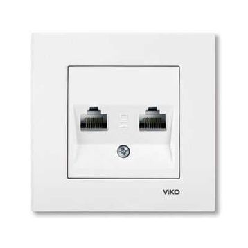 Viko 90967034 Karre Meridian Beyaz İkili Data Cat5E Prizi