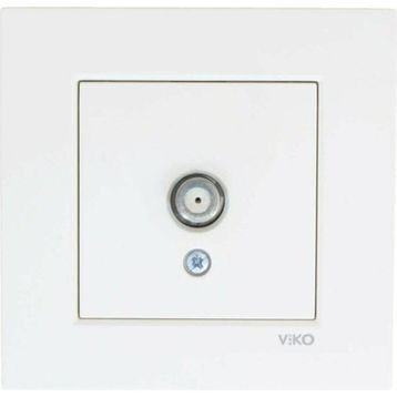 Viko 90967038 Karre Meridian Beyaz F Konnektörlü 10 dB Geçişli Uydu Prizi