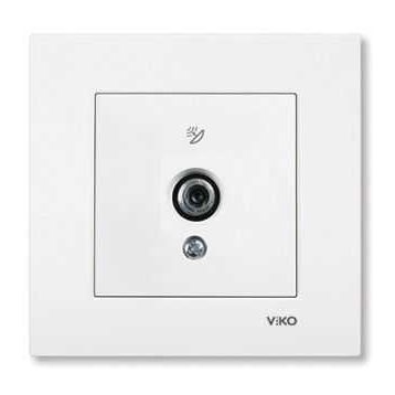 Viko 90967038 Karre Meridian Beyaz F Konnektörlü 10 dB Geçişli Uydu Prizi