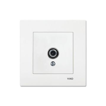 Viko 90967038 Karre Meridian Beyaz F Konnektörlü 10 dB Geçişli Uydu Prizi