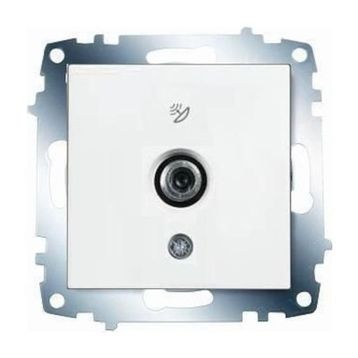 Viko 90967038 Karre Meridian Beyaz F Konnektörlü 10 dB Geçişli Uydu Prizi