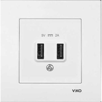 Viko 90967101 K-M Beyaz USB Priz
