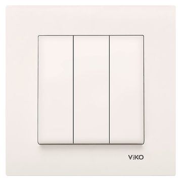 Viko 90967268 Karre Meridian Krem Üçlü Anahtar