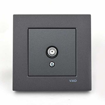 Viko 92605409 Novella Füme F Konnektörlü Sonlu Uydu Prizi