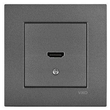 Viko 92605411 Artline Novella Füme Hdmi Konnektör Prizi Çerçevesiz Duvar Anahtarı