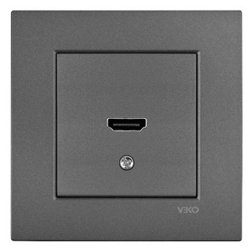 Viko 92605411 Artline Novella Füme Hdmi Konnektör Prizi Çerçevesiz Duvar Anahtarı