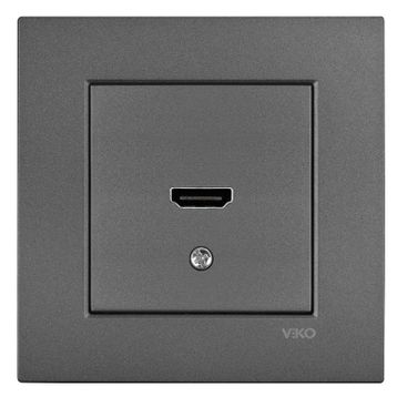 Viko 92605411 Artline Novella Füme Hdmi Konnektör Prizi Çerçevesiz Duvar Anahtarı