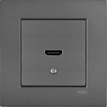 Viko 92605411 Artline Novella Füme Hdmi Konnektör Prizi Çerçevesiz Duvar Anahtarı