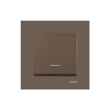 Viko Artline Novella Antrasit Işıklı Çerçeveli Anahtar