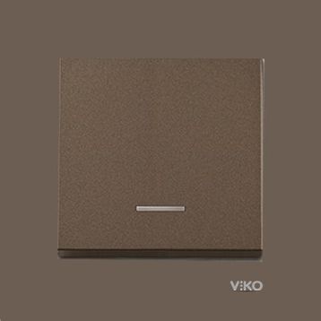 Viko Artline Novella Antrasit Işıklı Çerçeveli Anahtar