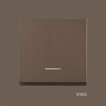 Viko Artline Novella Antrasit Işıklı Çerçeveli Anahtar