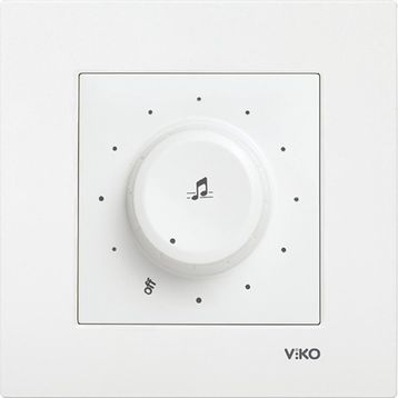Viko Beyaz Çerçevesiz Karre Müzik Yayın Anahtarı