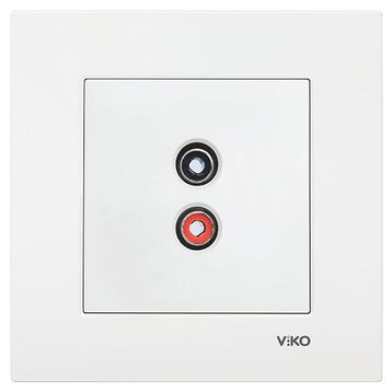 Viko By Panasonic 90967037 Karre Çerçevesiz Beyaz Müzik Yayın Hoparlör Prizi