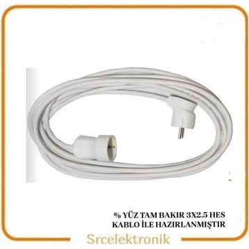 Viko HO5VV Tekli Topraklı 3x2.5 5 m Hes Kablolu Seyyar Askılı Uzatma